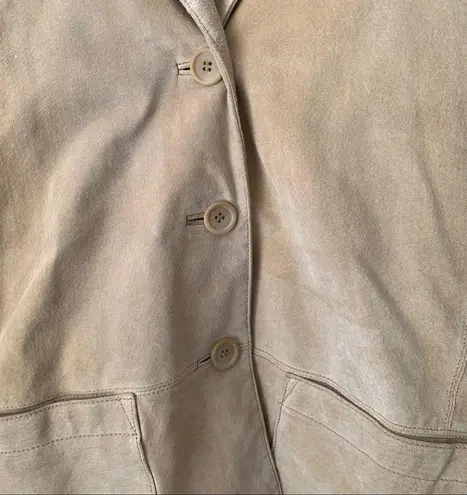 Margaret Godfrey Suede Leather Blazer Jacket Size 10
