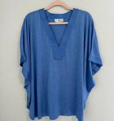 Natori  Blue Dolman Sleeve NWT Top Blouse Size XL