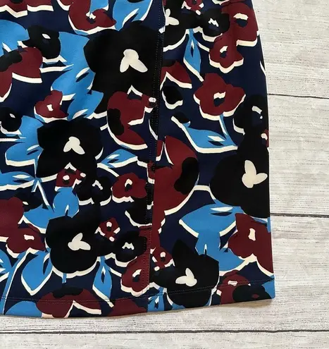 A pea in the pod Taylor step stripe floral burgundy blue size small dress