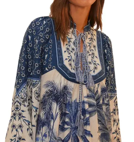 Farm Rio Palm Tree Beach Off-White Mini Dress NWT