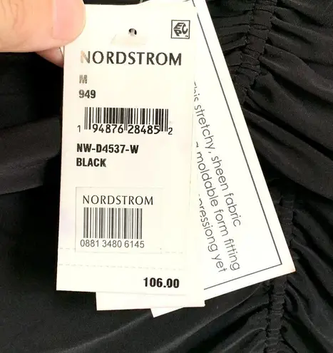 Naked Wardrobe NWT The Shoulderless Ruched Midi Dress in Black