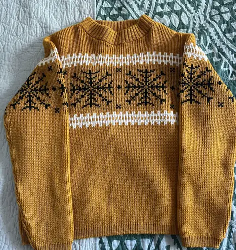 Vintage Yellow Wool Sweater Size M