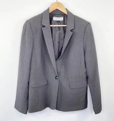 Tahari ASL Grey One-Button Long Sleeve Blazer Jacket Women's Size 12