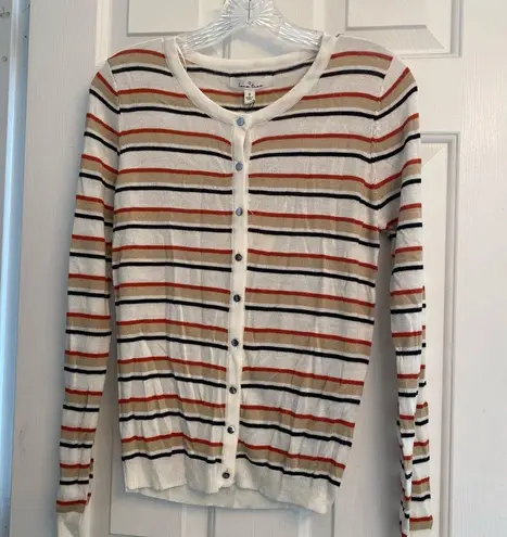 Love Tree  Button Front Cardigan Long Sleeve Stripe S NWT