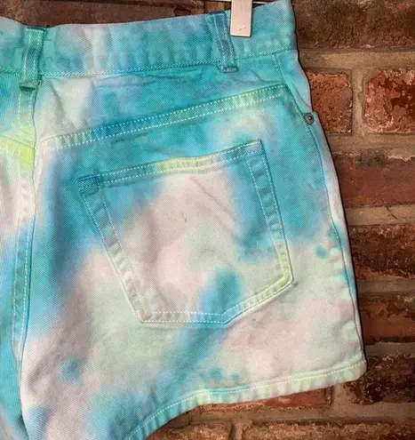 DKNY  Custom Tie Dye Denim Jean Shorts Size 10