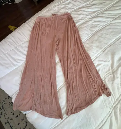 Free People beach intimately nude mauve palazzo wide leg pants S