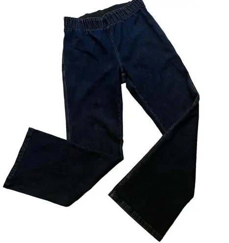 Soft Surroundings Pull On Flare Leg Denim Pant, Sz M