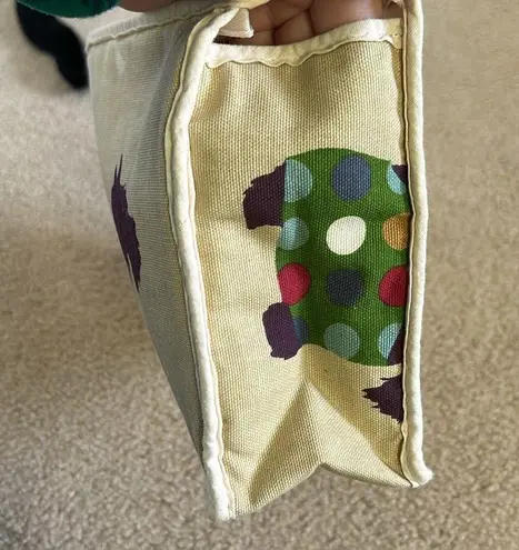 Vagabond Cotton Canvas Dog Print Cosmetic Bag