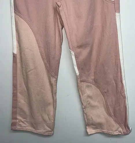 Cider Jeans Womens Extra Small Patchy Straight Leg Denim Pants Pink Color Block