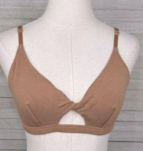 BOOTAY BAG "Leave Me Alone" Twist Front Bralette Tan