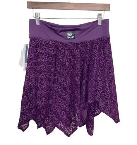 Danskin New York Ballet x  NWT Ballet Dance acro handkerchief purple lace skirt