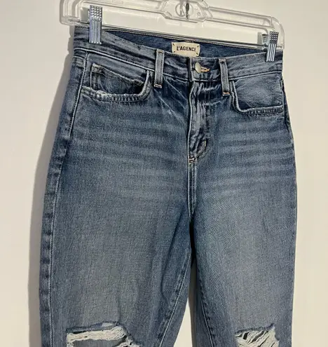 L'AGENCE L’AGENCE Adele High-Rise Cropped Stovepipe Jeans Fallbrook Wash Size 24