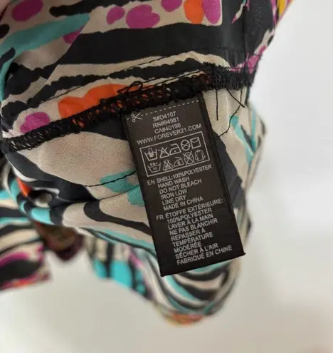 Xxi Y2K Multi Color Zebra Print Tank Top W/
Pockets Size S