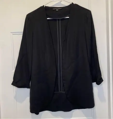 Harlowe $ Graham 🛍️ Harlowe & Graham Black Open Front Easy Blazer Jacket Size S