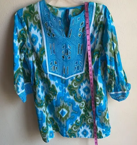 Cotton Swimsuit Tunic Coverup Ikat Kas Designs M Size M