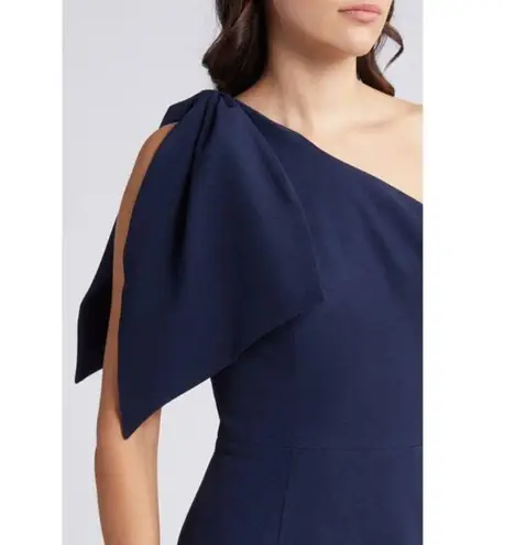 Dress the Population Tiffany One-Shoulder Midi Dress in Midnight Size X-Large