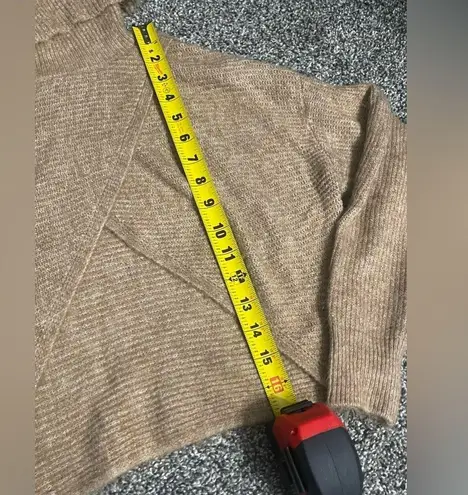 Dreamers by debut tan turtleneck long sleeve asymmetrical design sweater S