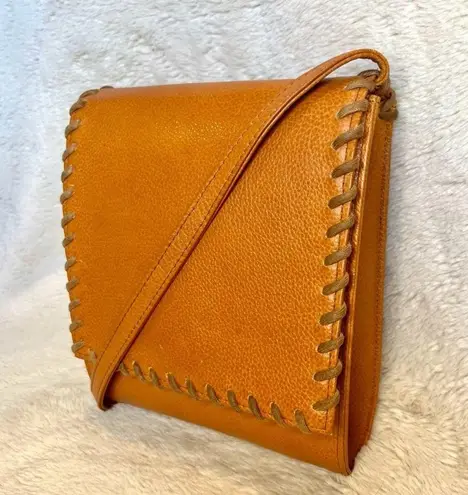 Rare Vintage YSL Cassandra Cognac Braided Shoulder Bag Brown