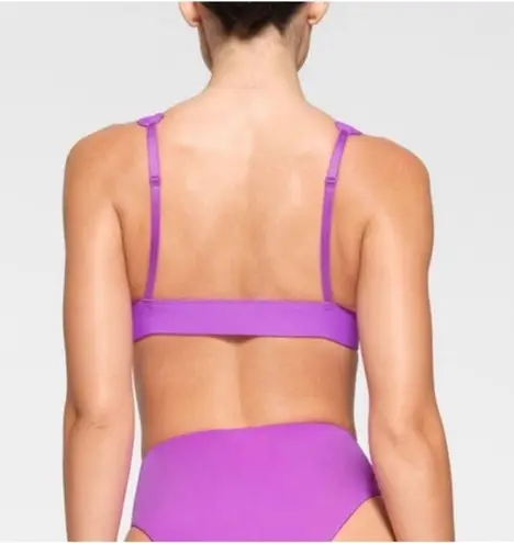 SKIMS  Swim Plunge Bikini Top VIOLET PURPLE LIMITED EDITION NWT