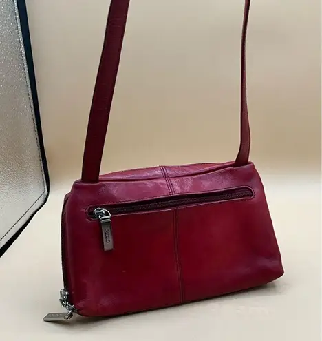 A Very Beautiful Red HOBO International Leather Crossbody Handbag
