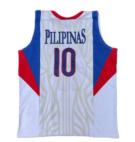 Rare Pilipinas Philippines Fiba Basketball Gabe Norwood 10 White Jersey Size XL