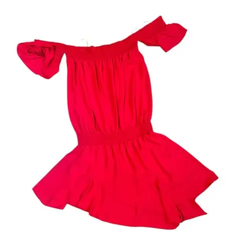 Amanda Uprichard Revolve  Ariella Off Shoulder Mini Dress Red Size Medium thumbnail 9