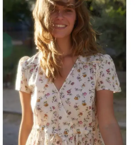 Christy Dawn ππ The Dawn Dress ~ Cream Garden Floral Print Small S NWT