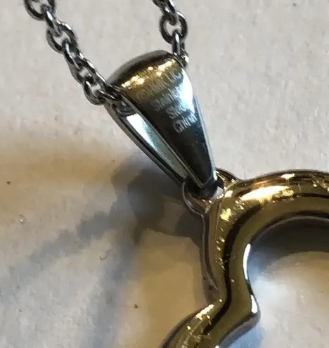 Grandmother Silver Tone Stainless Steel Grandmother Heart Pendant Necklace