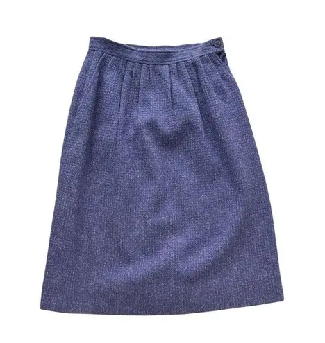 Pendleton Vintage Tweed Wool Suit Jacket Blazer Skirt Womens Size 6 Purple Lined