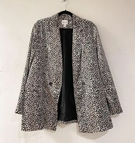 Nine West  Satin Blazer in Leopard Cheetah XL