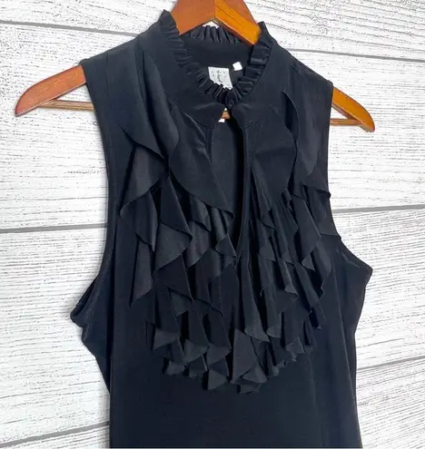 Heart soul Black Sleeveless Keyhole Ruffle Mini Dress Size XL