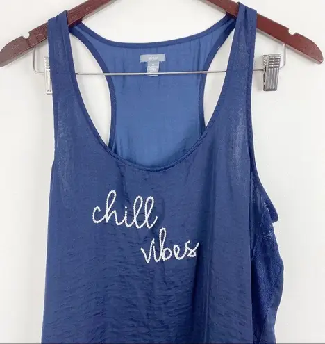 Aerie  Navy Blue Lightweight “Just Chill” Loungewear Sleep Tank Top Size Medium