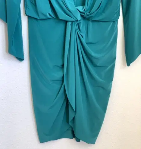 MISA Los Angeles NWT Long Sleeve Knot Dress in Eucalyptus