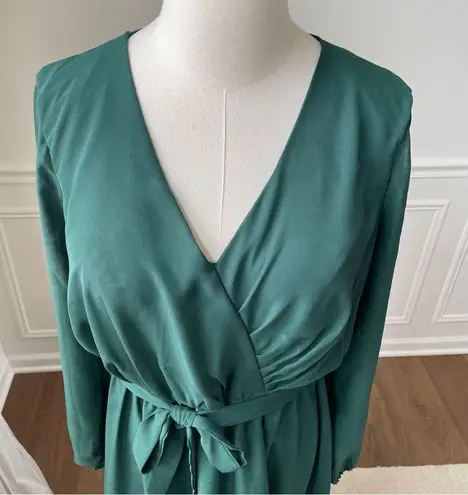 JJ's House Dark Green Chiffon Long Sleeve Formal Gown Dress Prom Bridesmaid 10