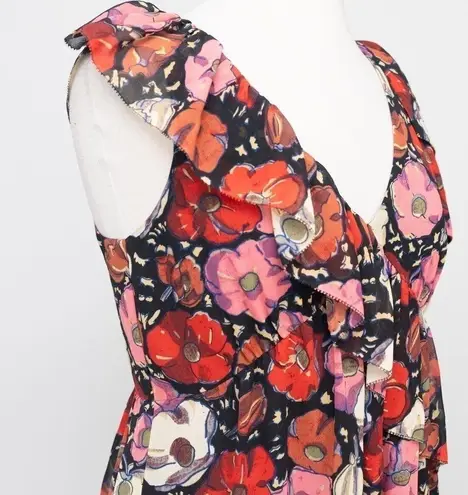 Cinq à Sept Cinq a Sept. Naomi Floral Print Ruffle Top.