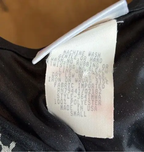 Vintage 90s Romantic Moods Leopard Print Silver & Black Metallic Slip Dress S