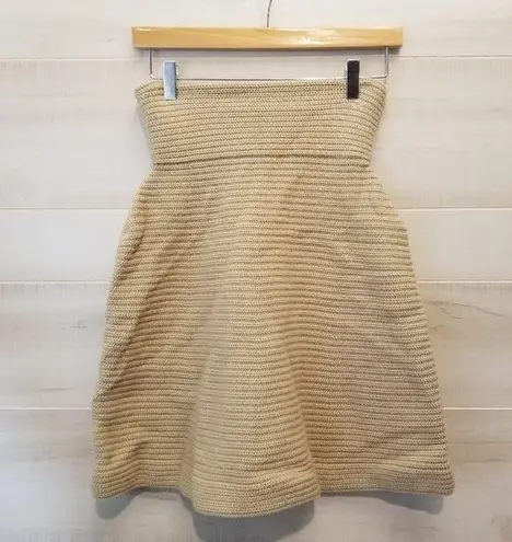 Ralph Lauren {M} NWT  Knit Sweater Skirt Merino Wool Casmere Silk Tan Color