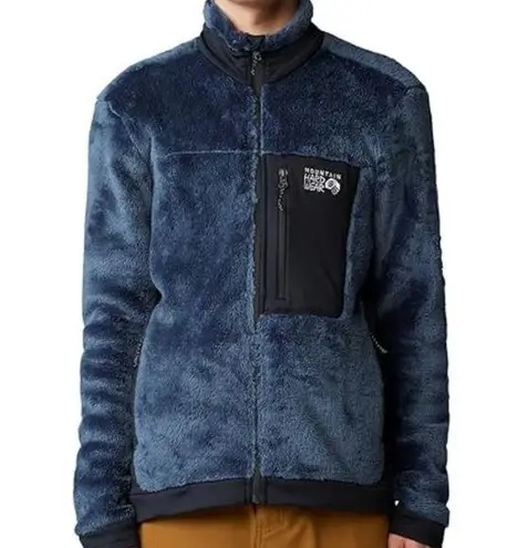 Mountain Hardwear WOMENS POLARTEC HIGH LOFT FLEECE BLUE BLACK JACKET M