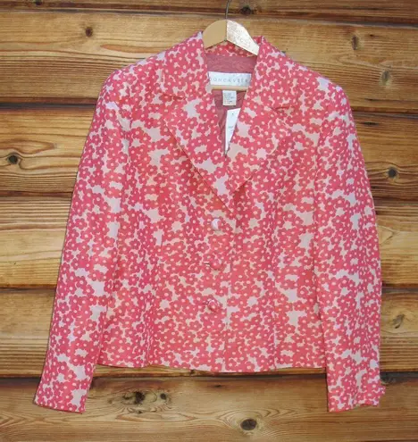 Doncaster NWT Floral Silk Linen Blend Blazer Jacket
