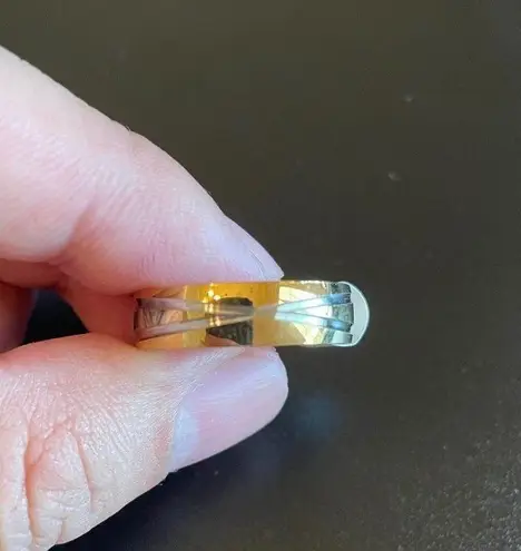 Golden X Infinity Promise Ring Gold