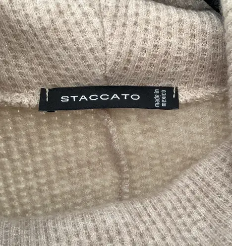 Staccato Boutique Oatmeal cowl neck waffle sweater