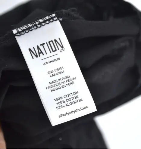 Nation Ltd NWT Evereve Evangeline Mini Dress Ruffle Puff Sleeve Black Women's S