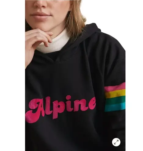 Pepe Jeans ANTHROPOLOGIE Alpine Back When Hoodie Sweatshirt Black Cotton Retro-chic XS EUC