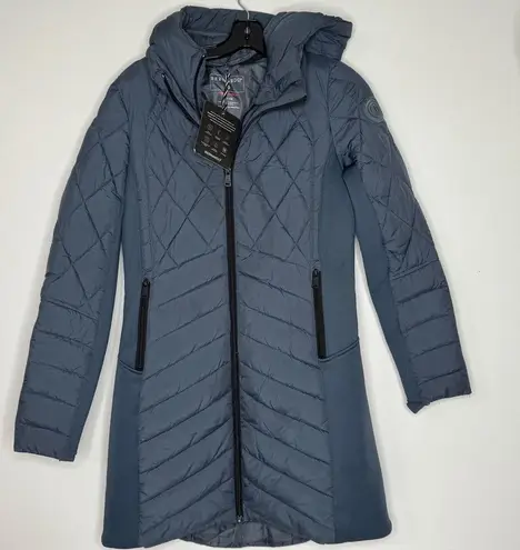 Bernardo Performance Mixed Media Water Resisant Quilted Puffer Jacket Size S