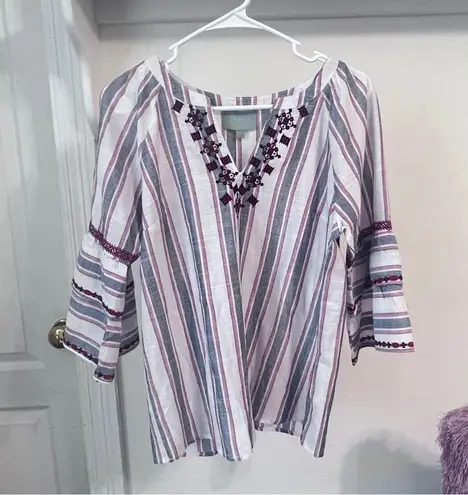 Skies Are Blue NWT Embroidered Blouse