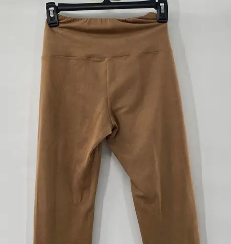 Wilfred Free Daria Tan Vegan Faux-suede Legging Pants Extra Small XS Super Soft