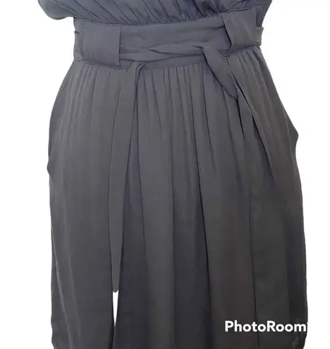 Daniel Rainn DR2 Dress Womens Short Sleeve Black Tied Pleated Evening Night Out