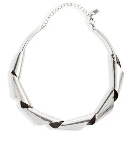8 Other Reasons Twisted Collar Necklace, Silver, Rustic Style, NWT