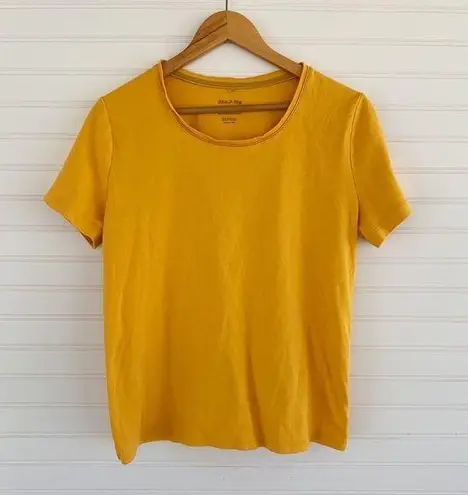 White Stag  Mustard Yellow Plain Tee Shirt Size Large