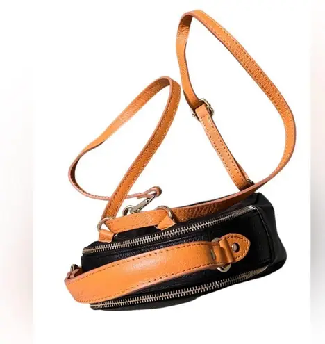 Divina Firenze black Pebbled Leather Convertible Top Handle Backpack Crossbody